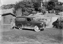 John MacLennan and van. Donald J. McKay photo, 1950