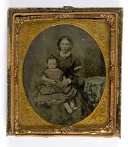 Sarah Haylock and her son Arthur. Unknown maker, c.1862-4