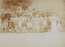 Little Akaloa Tennis Club. Photographer unknown, c.1900
