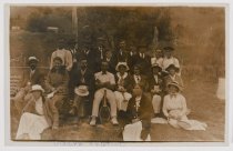 Little Akaloa tennis party. Copyprint