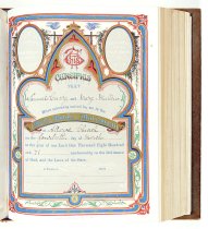 Marriage record. The Complete Domestic Bible, Hubbard Bros., 1873