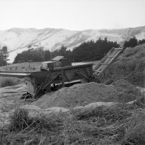 Cocksfoot thresher. Donald J. McKay photo, c.1953
