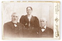 George Armstrong, his sister and brother-in-law. Campbell studio, 1896