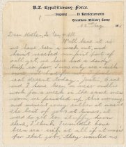 R.V. Armstrong letter, 22/08/1915, p.1