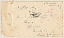 R.V. Armstrong letter, 07/11/1915, envelope