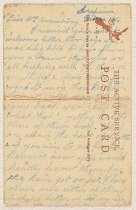 Justin Lelievre, postcard 20/02/1916, p.1