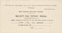Receipt for Victory Medal