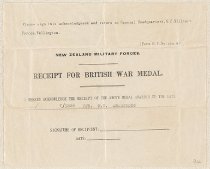 Receipt for British War Medal