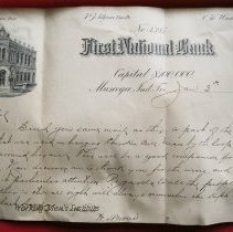 Letter Re Rope Hanging Cherokee Bill 1-3-1892.  Archives, 3