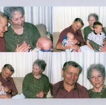 Dan and Eleanor Turk with grandchildren - collection of 4 photos