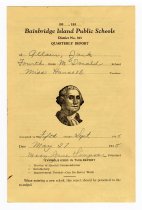 Report Card - side 1