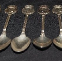 Six silver spoons