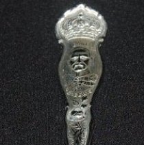 Silver spoon with the face of Earl Roberts from WM Rogers & Sons.
