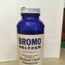 Bottle Bromo  Seltzer, Cobalt Blue Bottle