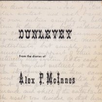 Dunlevey: From the Diaries of Alex P. McInnes