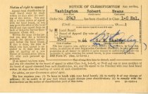 Classification Notice, Military Draft