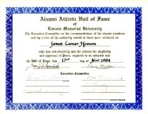 Certificate, Award