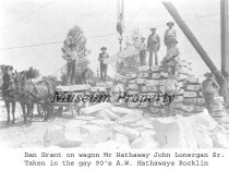 Workers Loading Granite on Wagon