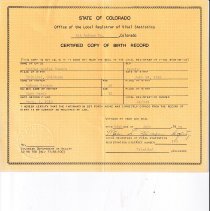 Sally (Salina Louise) Sawaya copy of birth record