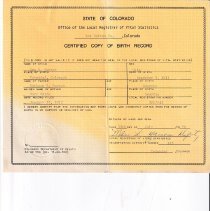 Geo N. Sawaya copy of birth record