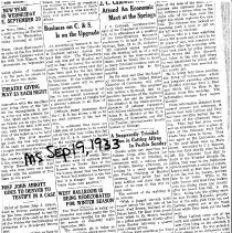 September 19, 1933 West ballroom redecoration announcement