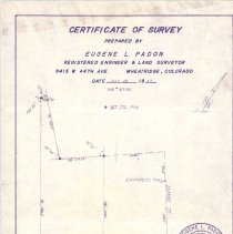 Certificate of Survey for Fox West Plot 1967