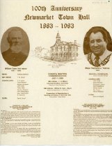 100th Anniversary of the Newmarket Town Hall (1883-1983)