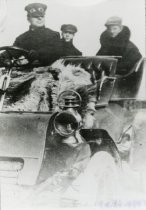 3 Men in an early car; First Ford in Newmarket