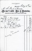 Lee & Bastedo Invoice Statement for St. Paul's Church;1875