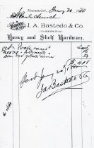Lee & Bastedo Invoice Statement for St. Paul's Church;1880