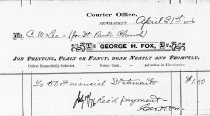 George H. Fox Invoice to St. Paul's Church