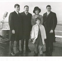 Walsh Family:  John, Dr. Walsh, Mrs. Walsh, Bill, Tom (in front)