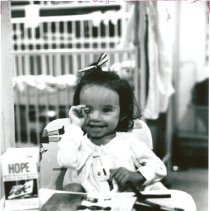 Little patient Roberta Ferreira.