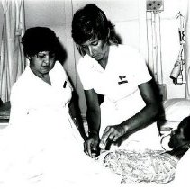 HOPE nurse Susan Bies and her Brazilian counterpart.