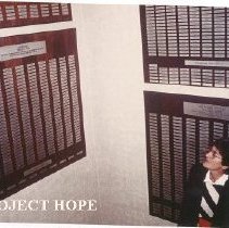 Joanne Jene, MD from Portland OR, in stairway of HOPE Center