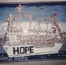 Drawing on wall at HOPE Center of the SS HOPE