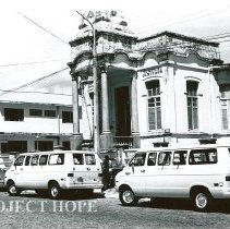HOPE vans arriving at Hospital Infantile a private hospital