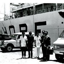 PHarmacist Thomas Moore and Diane Benjamin on trip to conference.