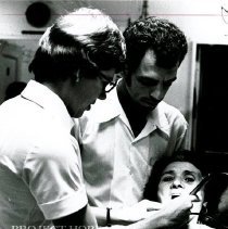 Miss Linda Warren with Dr. Schonfield and counterparts.