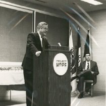 Dr. Walsh speaking at HOPE Center and Bill Walsh