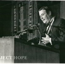 Dr. Walsh accepting an award. Stritch Medal Ceremony