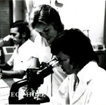 Cytology room - Sherrel Bradford & counterpts Edmar Colaco & Eliane Mara