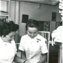 Karla Flegel with nurse counterpart using J&J Product.