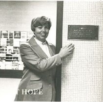 Carol Fredriksen at HOPE Center Library