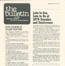 the bulletin August 1979, Vol. 2, No. 2, Page 1