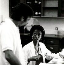 Dr Guy Marrocco with a Medical Technologist