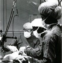 Dr Rufus Morrow with Jamaican Surgeon counterpart.