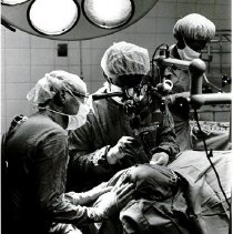 Dr Rufus Morrow with Dr Shaw, his Jamaican counterpart.