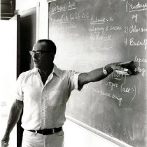 Jack Mallmann, Pharmacist, teaching a clinical pharmacy class.