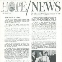 HOPE/NEWS November/1963  page 1